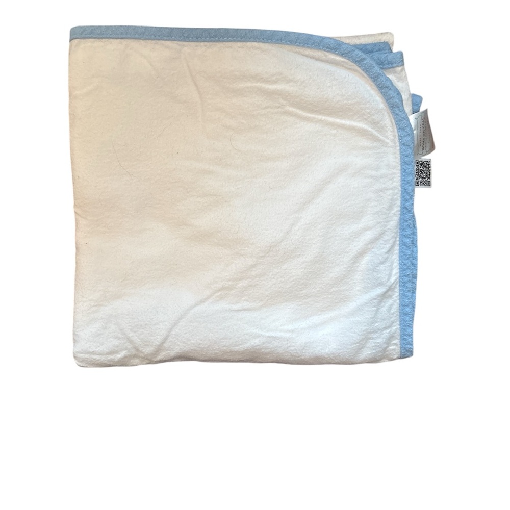Blue and White Moms on Call swaddle